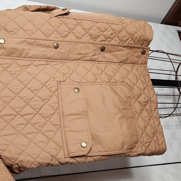 Lands' End Camel Colored Quilted Mid-Length Jacket - Size 3X - Picture 3 of 15